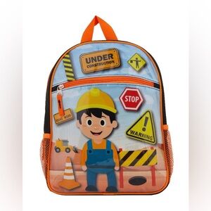 Shalam Construction Builder Character Themed Kids Backpack NWT